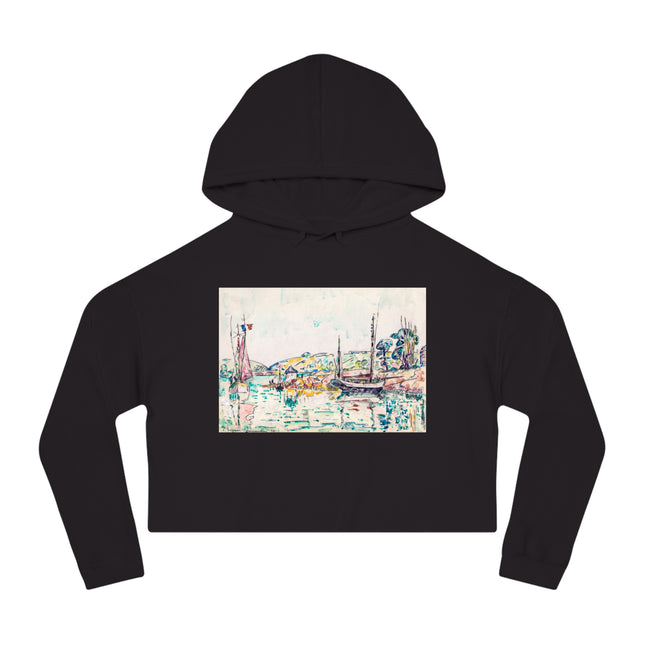 Concarneau by Paul Signac Women’s Cropped Hooded Sweatshirt