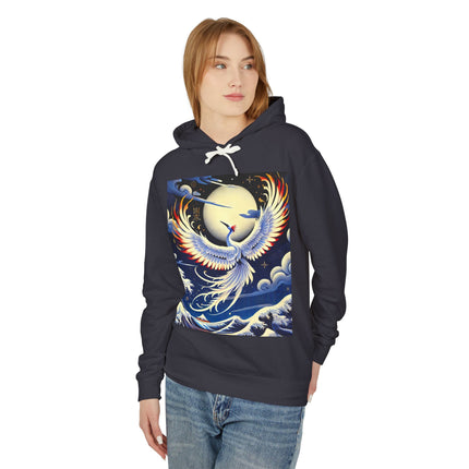 Majestic White Crane Hoodie