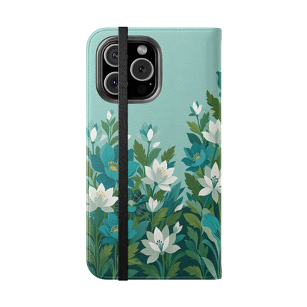 🐉🌿 The Dragon Keeper Flip Case – Art Deco Floral Fantasy