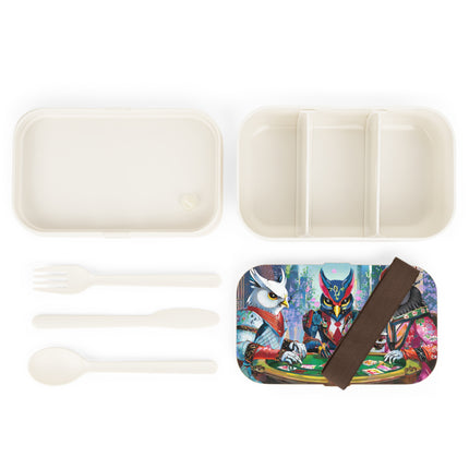 Cyberpunk Owl & Raven Bento Lunch Box