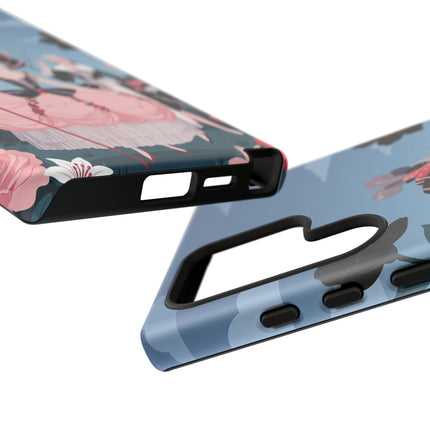 🌹🎭 The Rose Masquerade Promenade Phone Case – Art Deco Floral Elegance