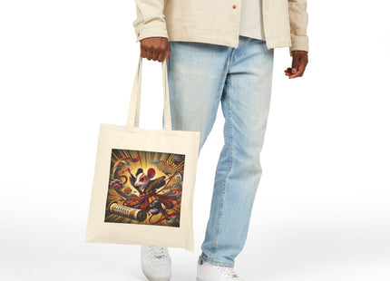 Theatrical Mouse on a Mission Cotton Canvas Tote Bag