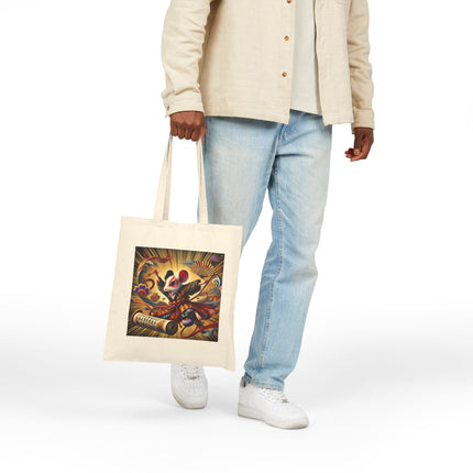 Theatrical Mouse on a Mission Cotton Canvas Tote Bag