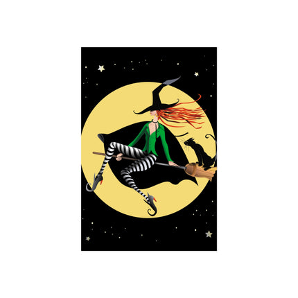 A Witch’s Moonlit Flight Fine Art Posters