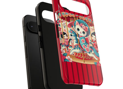 Geisha Kitten's Enchanted Carousel Phone Cases
