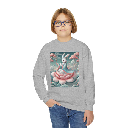 Lotus Garden Melody Youth Crewneck Sweatshirt – Serenity, Harmony & Dreamlike Beauty