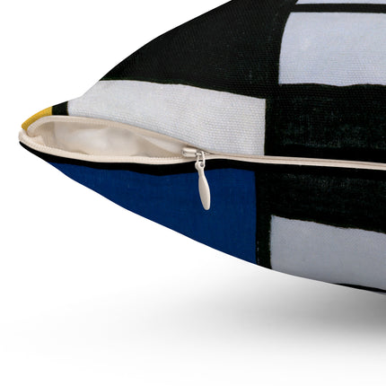 Composition with Red, Yellow, Blue, and Black by Piet Mondrian Spun Polyester Square Pillow