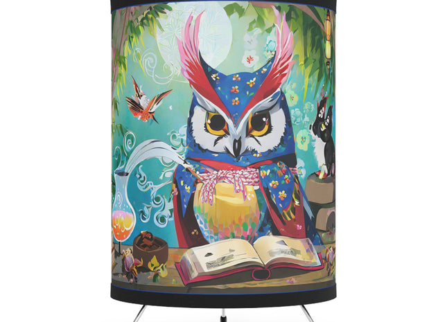 Owl's Magical Workshop Tripod Lamp