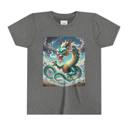 Tibetan Dragon in Battle Youth Short Sleeve Tee