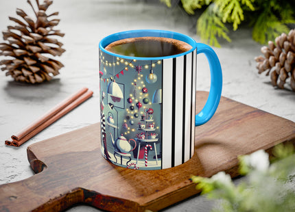 Whimsical Christmas Tea Party Colorful Mugs (11oz, 15oz)