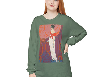 L’Entracte by Georges Lepape Garment-dyed Long Sleeve T-Shirt