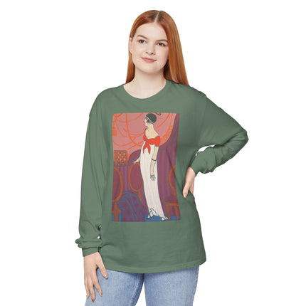 L’Entracte by Georges Lepape Garment-dyed Long Sleeve T-Shirt
