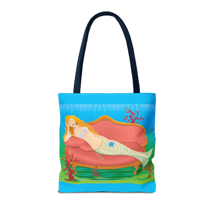 A Mermaid's Peaceful Refuge Tote Bag (AOP)