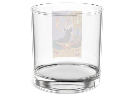 Art Deco Christmas Rocks Glass, 10oz