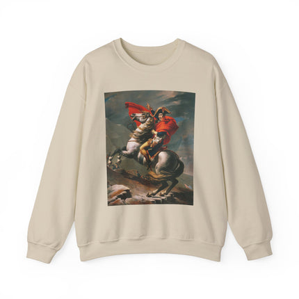 Napoleon Crossing the Alps by Jacques-Louis David Heavy Blend™ Crewneck Sweatshirt