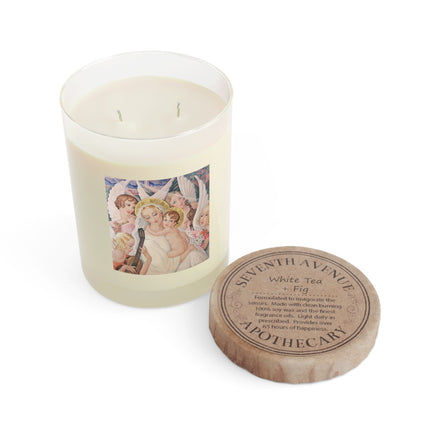 Madonna with Child Surrounded by Musical Angels Scented Candle - Full Glass, 11oz