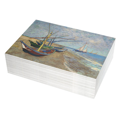 Fishing Boats by Vincent Van Gogh Postcards (envelopes included) - Bundles of 10, 30, 50 Pieces