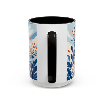 🌼🧡 The Polka Dot Wind Dancer Colorful Mug – Art Deco Fashion Whimsy