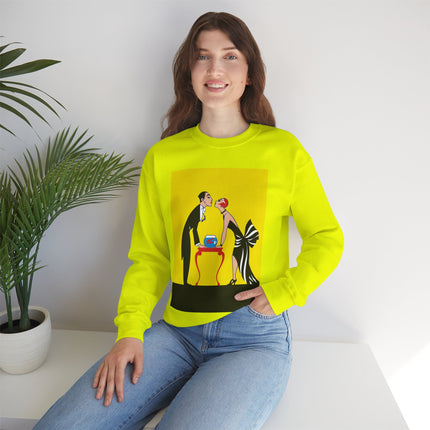 A Moment of Elegance: A Passionate Embrace Amidst Golden Splendor Heavy Blend™ Crewneck Sweatshirt