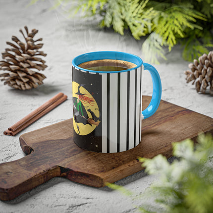 A Witch’s Moonlit Flight Colorful Mugs, 11oz