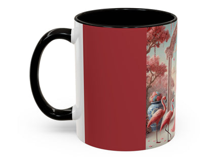 Petals, Porcelain, and Flamingos Colorful Mugs (11oz, 15oz)