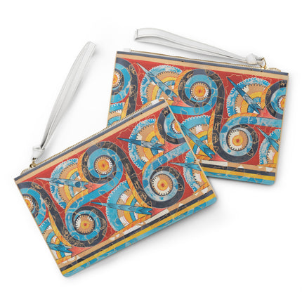 Reproduction of S-Spiral Frieze by Emile Gilliéron Clutch Bag
