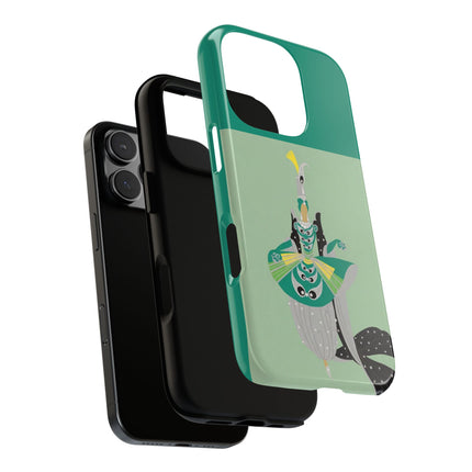 Peacock Dancer Phone Case – Opulent Glamour & Theatrical Elegance