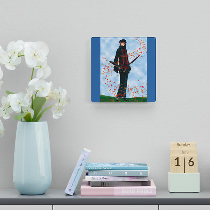 Elegance in Autumn Acrylic Wall Clock