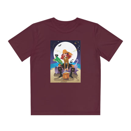 Moonlit Pirate Halloween Youth Competitor Tee