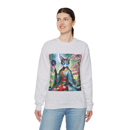 Cyberpunk Geisha Unisex Heavy Blend™ Crewneck Sweatshirt