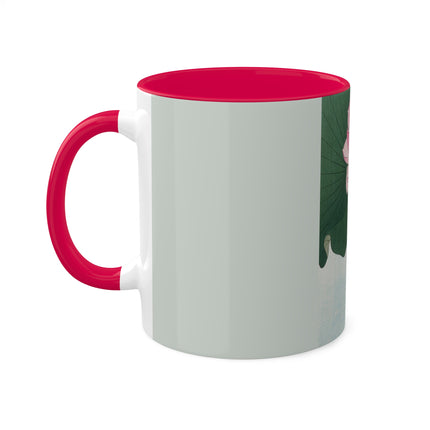 Blooming Lotus Flowers by Ohara Koson Colorful Mugs, 11oz