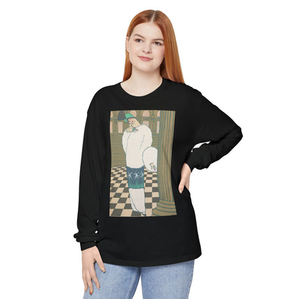 Les Hermines by Georges Lepape Garment-dyed Long Sleeve T-Shirt
