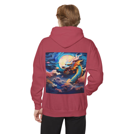 A Dragon's Ascent Unisex Garment-Dyed Hoodie