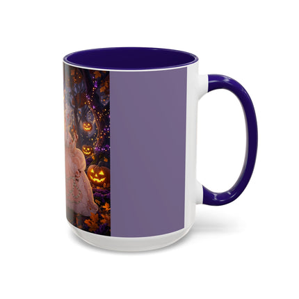 🎃🌙 The Midnight Court Of Pumpkin Grove Colorful Mug – Elegant Halloween Masquerade