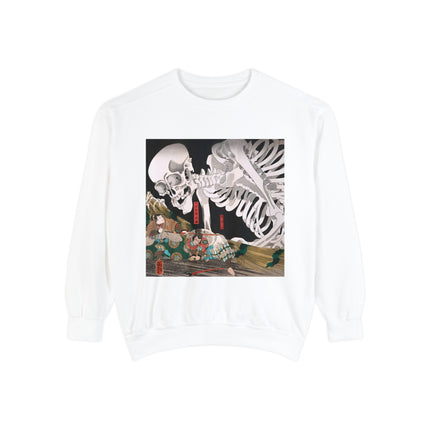 Mitsukuni Defying the Skeleton Spectre by Utagawa Kuniyoshi Garment-Dyed Sweatshirt