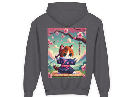 Samurai Kitten Youth Heavy Blend Hooded Sweatshirt
