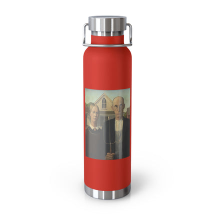 American Gothic by Grant Wood Copper Vacuum Insulated Bottle, 22oz