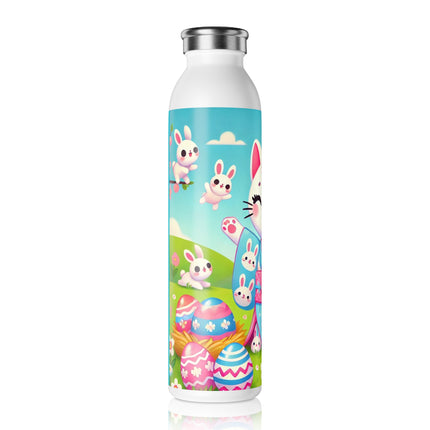 Springtime Kitten’s Easter Joy Slim Water Bottle