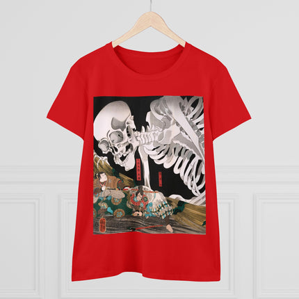 Mitsukuni Defying the Skeleton Spectre by Utagawa Kuniyoshi Women's Midweight Cotton Tee