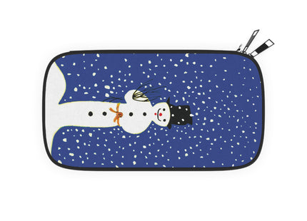 Snowman in Falling Snow Passport Wallet