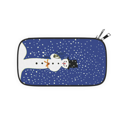 Snowman in Falling Snow Passport Wallet