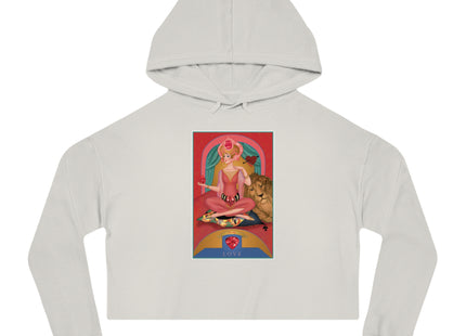 July & Ruby (from the Gem Series) by Sofia Chiostri Women’s Cropped Hooded Sweatshirt