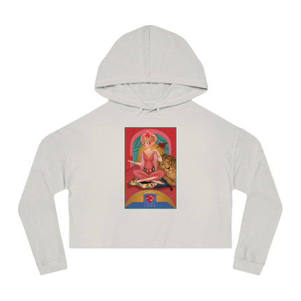 July & Ruby (from the Gem Series) by Sofia Chiostri Women’s Cropped Hooded Sweatshirt