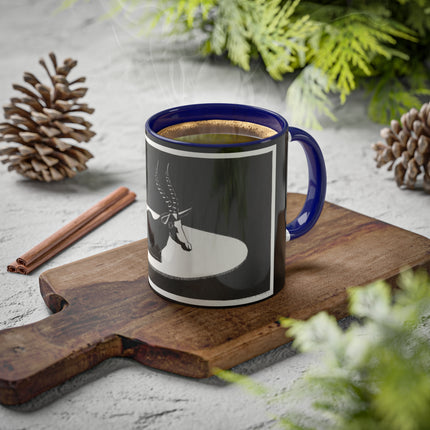 “Goat” (“Blesbok”) by Samuel Jessurun de Mesquita Colorful Mugs, 11oz