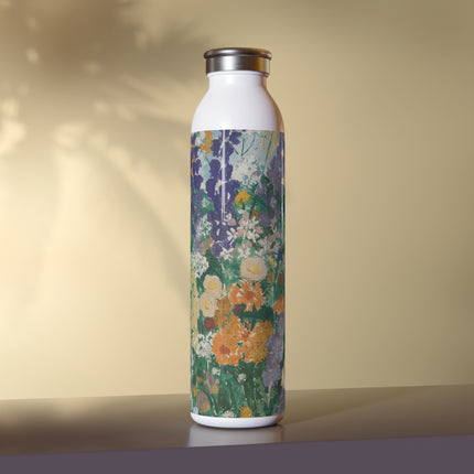 Flowers on the Mountain by August Babberger Slim Water Bottle