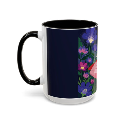 Moonlight Waltz Among The Blossoms Colorful Mugs – Art Deco Floral Enchantment