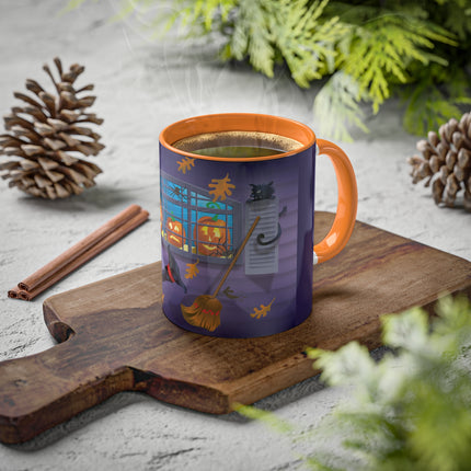 Whimsical Halloween Mischief Colorful Mugs, 11oz