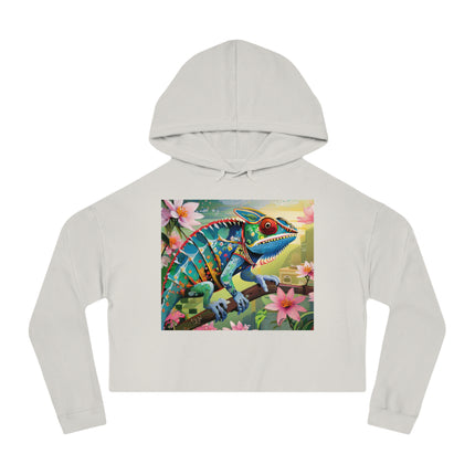 Camouflage Chameleon Cropped Hooded Sweatshirt