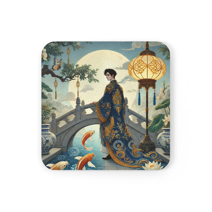 Moonlit Bridge Gentleman Coaster – Imperial Serenity & Moonlit Harmony
