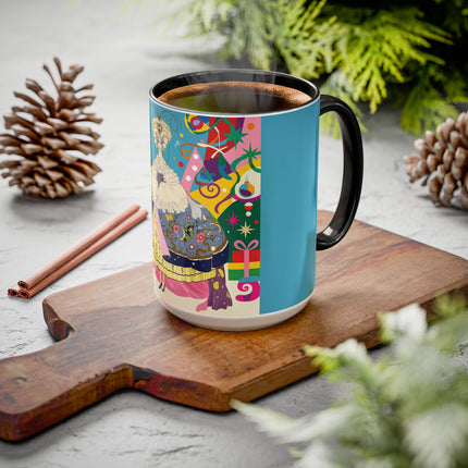 🎀✨ The Christmas Court Of Joy Colorful Mug – Art Deco Holiday Fantasy